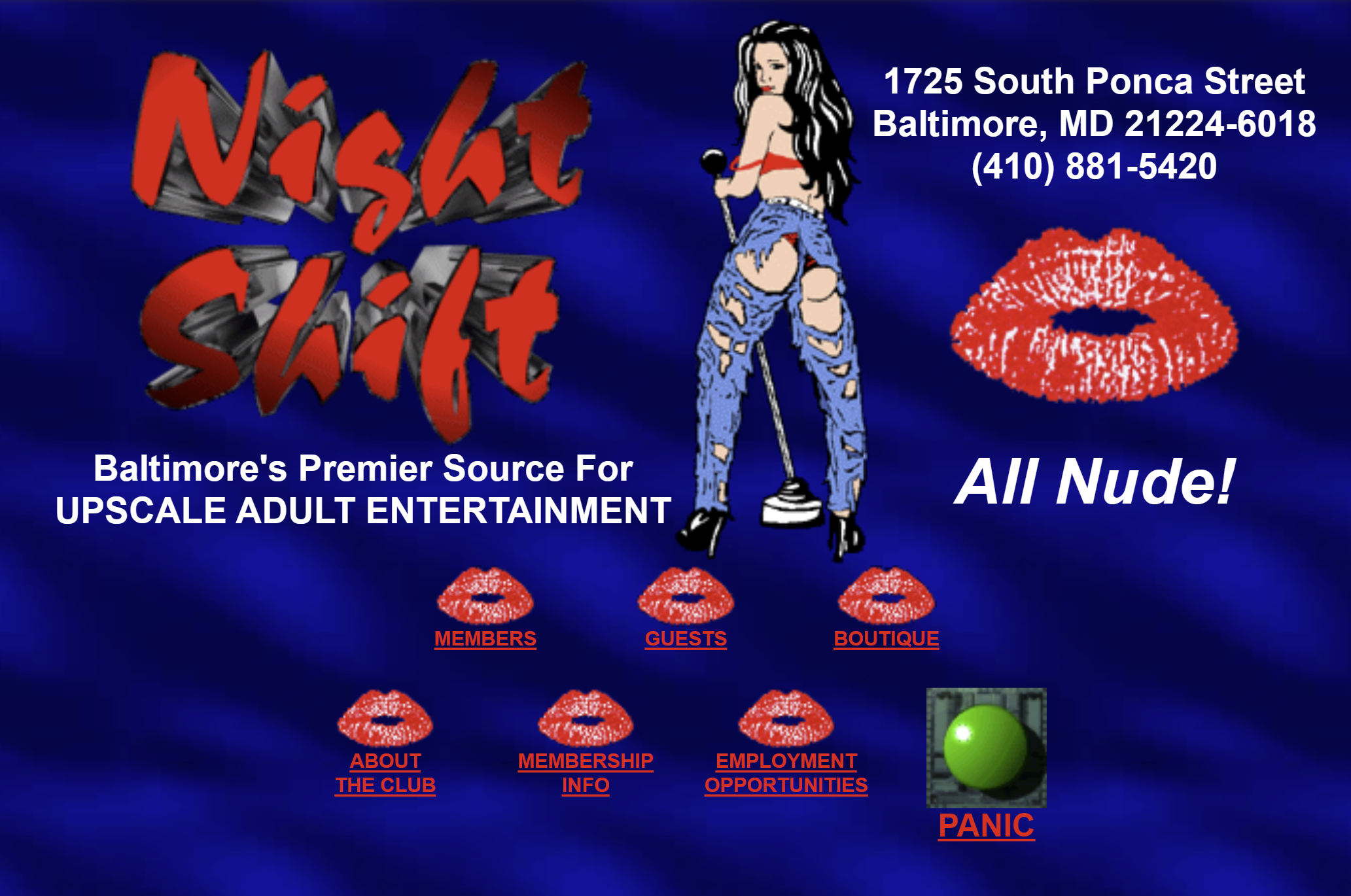 Night Shift website, 1998