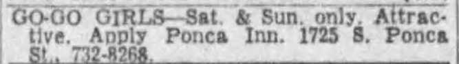 Ponca Inn Go-Go Dancers
